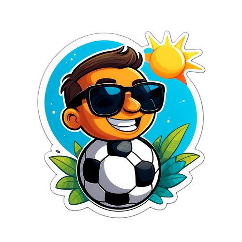 Stiker Kartun Bola Sepak Ceria