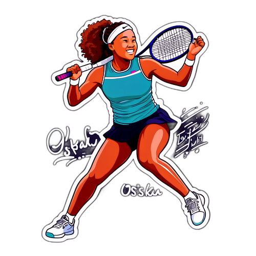 Naomi Osaka med tennisracket