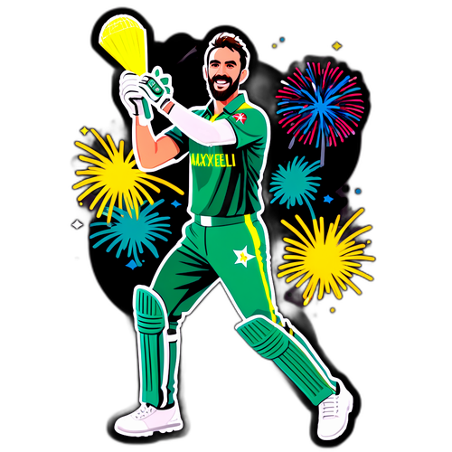 ग्लेन मैक्सवेल का जश्न