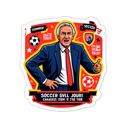 Autocolant cu expresii iconice ale comentatorilor de fotbal