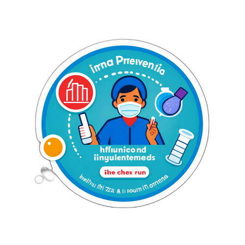 流感预防教育贴纸