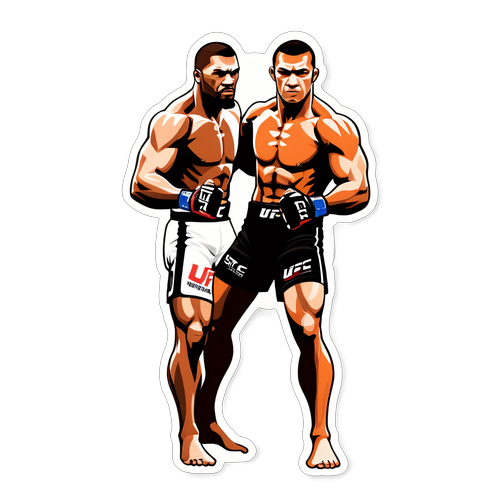 Стикер с графическим дизайном, посвященным UFC 317
