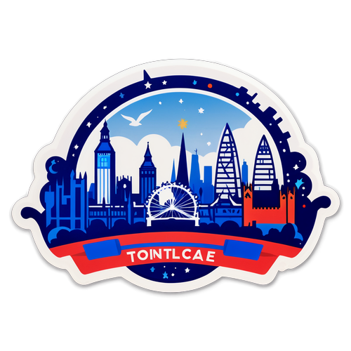 London Rivals Collide: Envision the Skyline with Crystal Palace and Tottenham Logos!