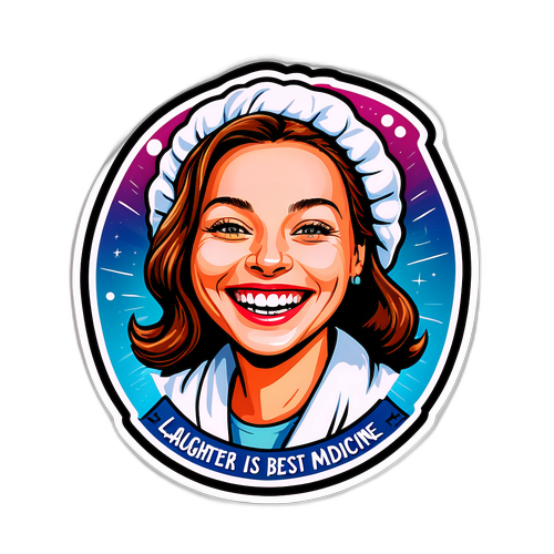 Samolepka Jiřiny Bohdalové s jejím nezapomenutelným úsměvem