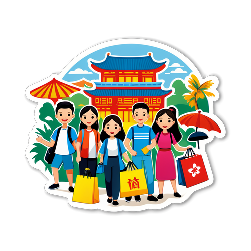 外国游客在中国购物