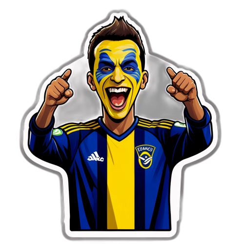 Fenerbahçe Fan met Geverfd Gezicht