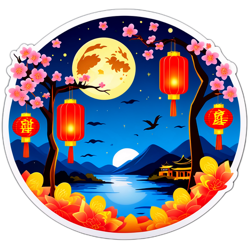 中秋節慶祝貼紙