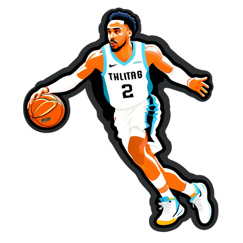Dynamic Basketball Dribble Sticker