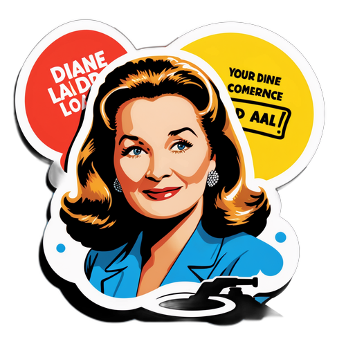 Sticker mit Diane Ladd und kraftvollen Zitaten