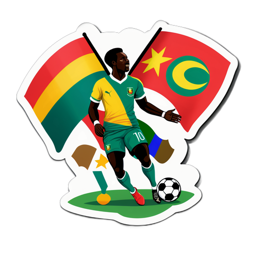 Stiker Pertandingan Bola Sepak Afrika Selatan vs Cameroon