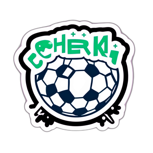 Minimalistisk sticker med 'Cherki'