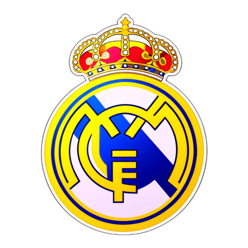 Stilig klistremerke med Real Madrid crest
