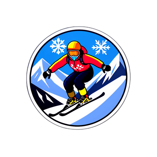 Autocollant sur le ski pour les Jeux Olympiques d'Hiver 2026
