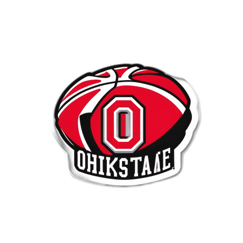 Ohio State Block 'O' Basketball Sticker
