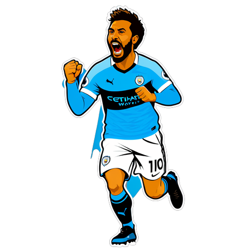 Sticker Kemeriahan Gol Akhir Man City vs Wolves