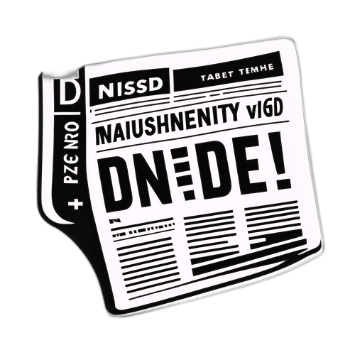 Retro Tidningsklistermärke
