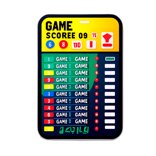 Adesivo de Placar com Pontuação do Jogo