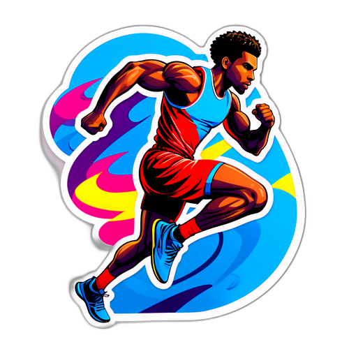 Dynamic Runner Sticker