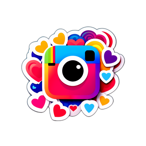 Instagram Sticker mit Herzen