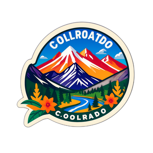 Стикер с завораживающей природой Колорадо и Вашингтона