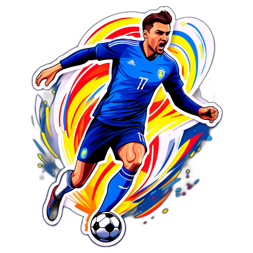 Nikola Roganovic i en actionfylld fotbollsögonblick