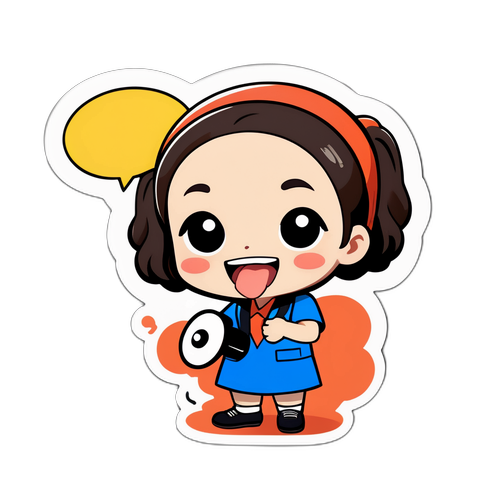 ウエガキアナウンサーの日常可愛いイラスト