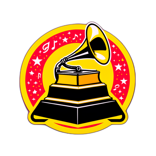 Grammy-teemainen musiikkilogo 2026