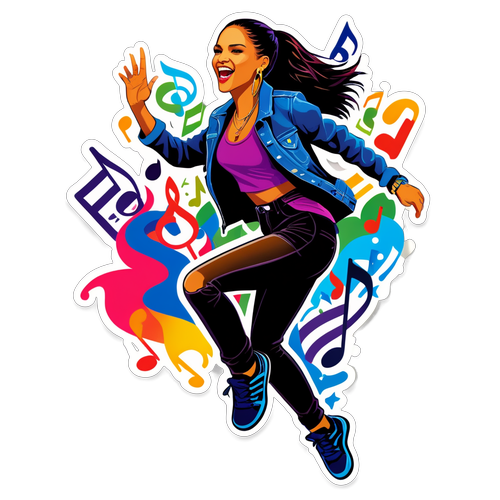 Trendy klistremerke av Cassie Ventura som danser