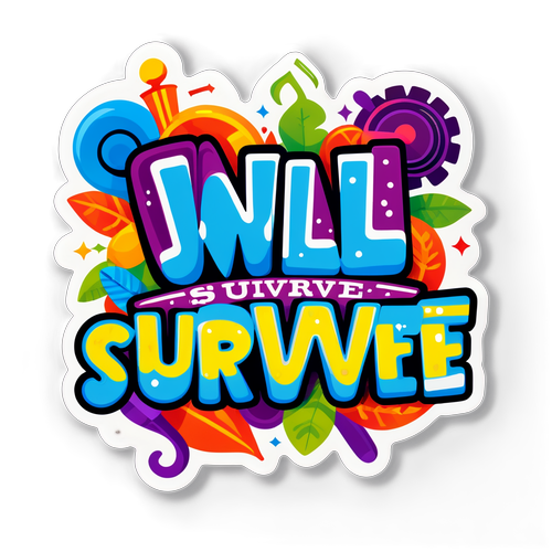 ¡Descubre la Pegatina Colorida que Dice 'I Will Survive' y Te Hará Bailar al Ritmo de la Vida!