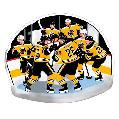 Cartoon-Style Hockey Showdown: Senators vs. Bruins