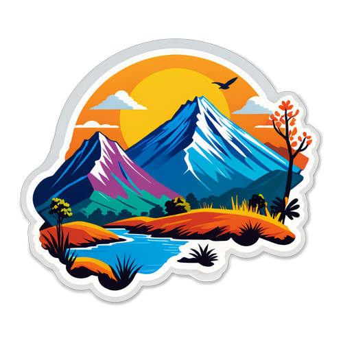 Sticker de Cerro Largo: Belleza Natural