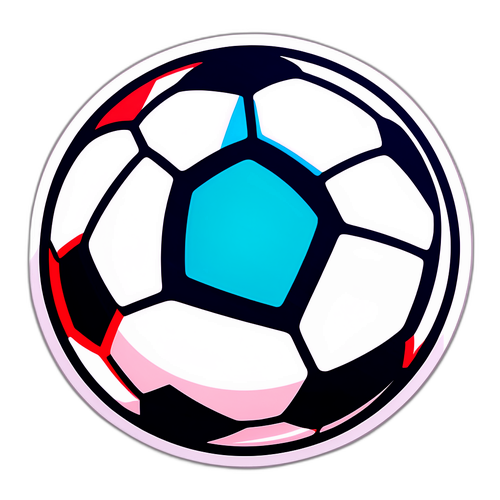 Kreativer Sportaufkleber von Nick Woltemade mit einem Fußball