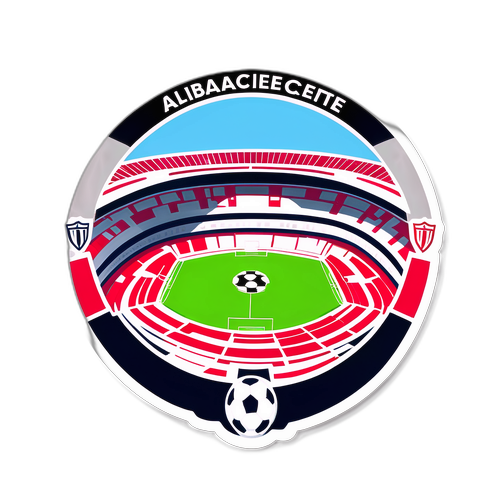 Albacete FC Stadion med Förberedda Fans