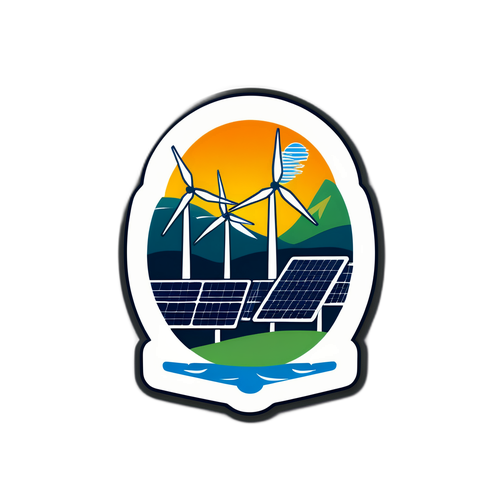 Einzigartiges Aufkleberdesign für ein Energiewerk
