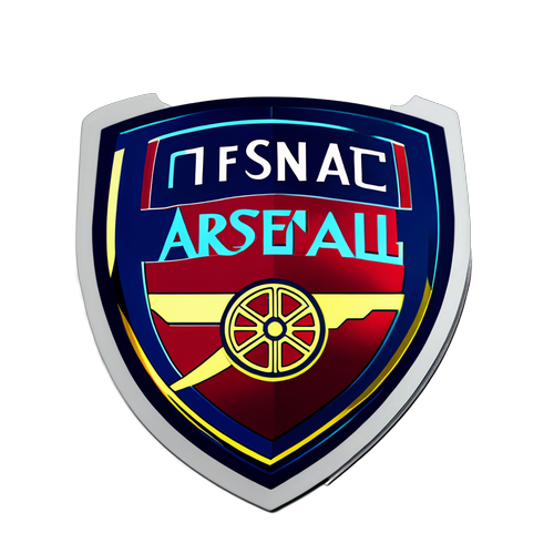 Arsenals Emblem På En Fängslande Fotbollslandskap: En Sticker Du Inte Får Missa!