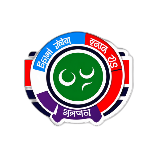 बिहार चुनाव 2025 के लिए उत्सव भरा स्टीकर