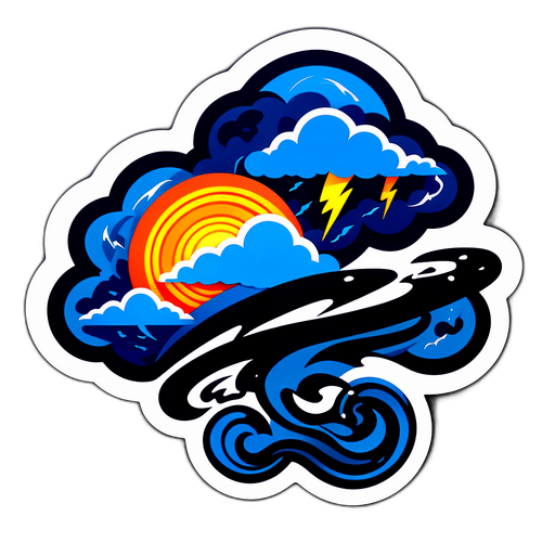 Intense Stormy Weather Sticker