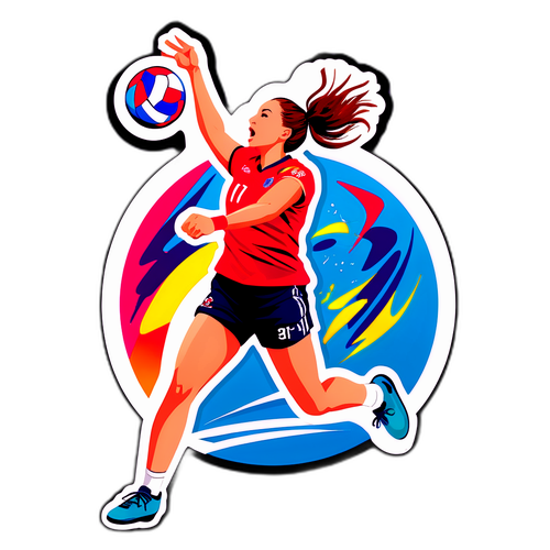 Sticker av Nora Mörk i handboll