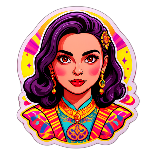 Autocollant illustratif de Lyna Khoudri comme personnage de film