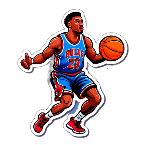 Jogador de Basquete Estilizado dos Bulls