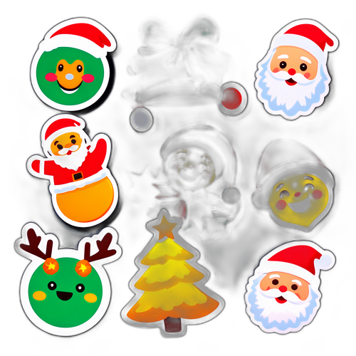 สติ๊กเกอร์สนับสนุนให้มีความสุขในช่วงเทศกาลคริสต์มาส