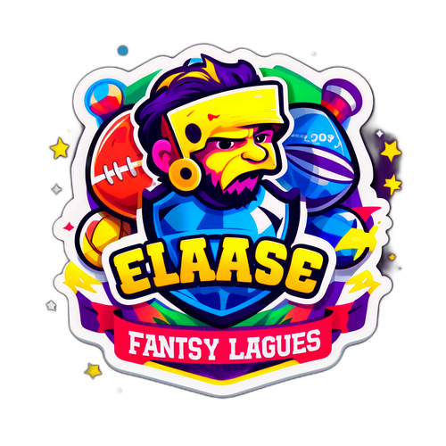 Playful Fantasy Football Sticker