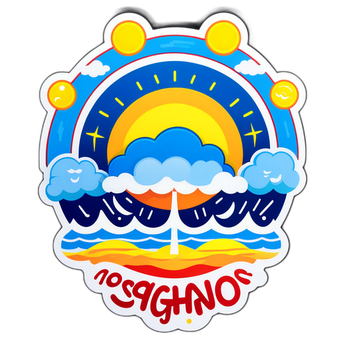 Humorvoller Wetteraufkleber für Lignano Sabbiadoro