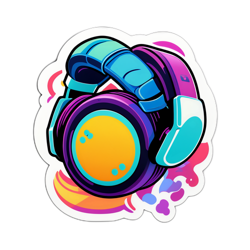 Estilong Sticker na may Headphones