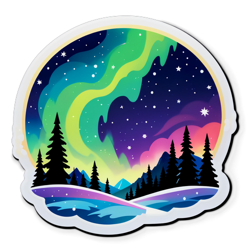 Aurora Borealis na noční obloze