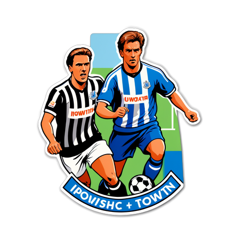 Stiker Nostalgia Ipswich Town vs Newcastle