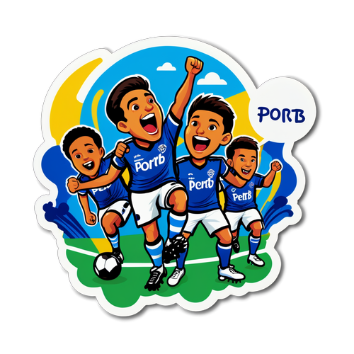 Stiker Pertandingan Sepak Bola Port FC vs Persib