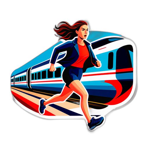 急速奔跑的女士