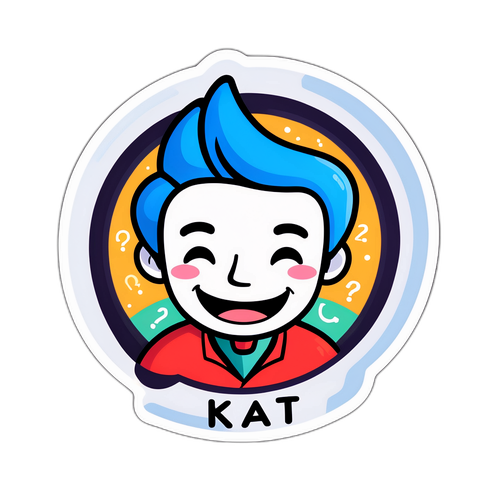 Sticker van Kaat als de slimste persoon