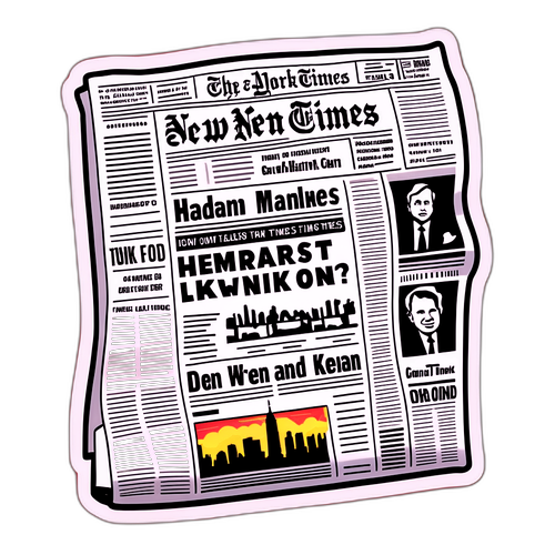 Adesivo Inspirado na Capa do New York Times